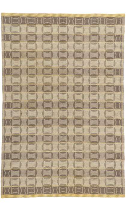 5 x 8 Vintage Swedish Kilim Rollakan Rug 78468