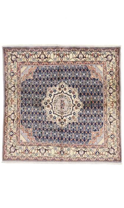 6 x 6 Vintage Persian Bijar Rug 76053