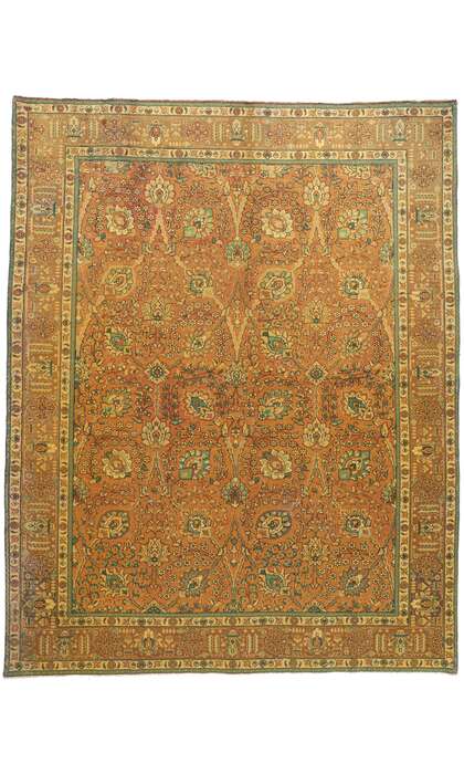 10 x 12 Vintage Persian Tabriz Rug 76312