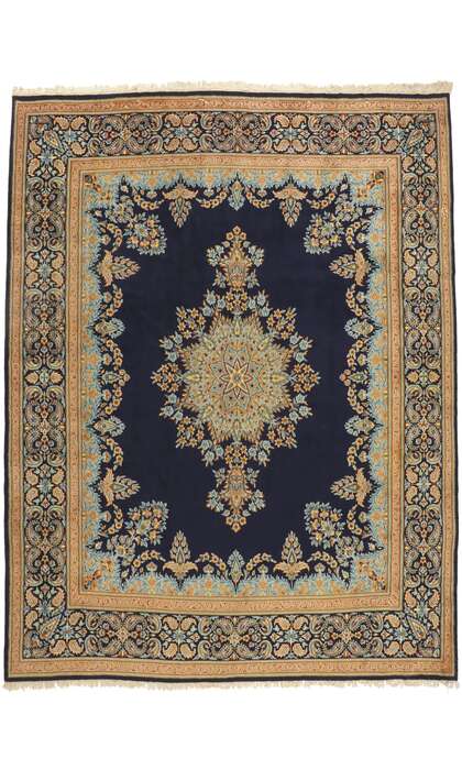 10 x 13 Vintage Persian Kerman Rug 78528
