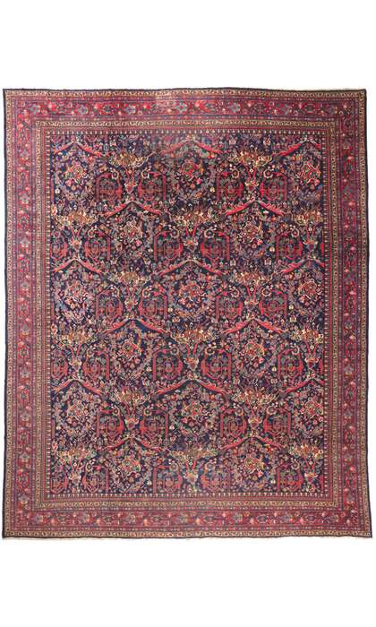 14 x 18 Antique Persian Mustafavi Mahal Rug 78520