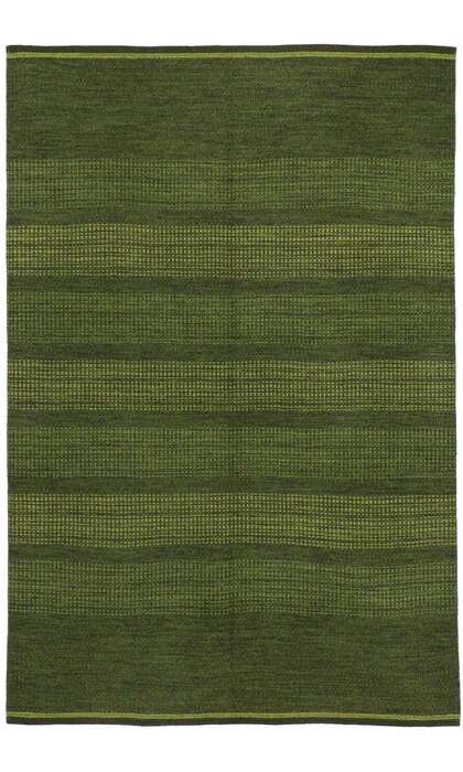 5 x 8 Vintage Swedish Kilim Rug Green Rollakan 76643