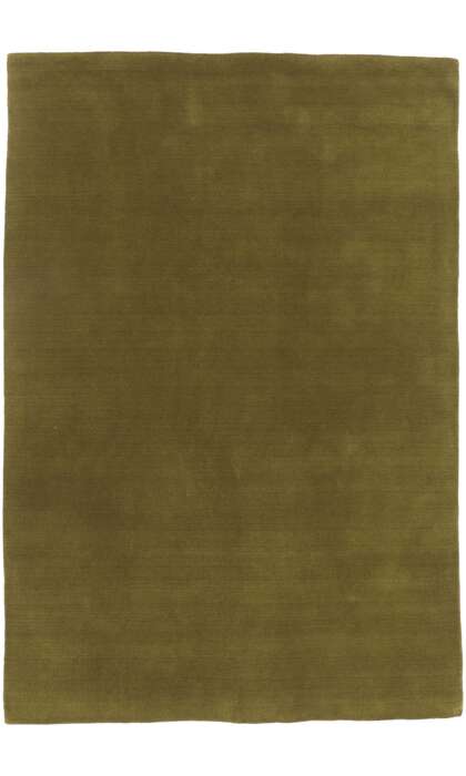 6 x 9 Moss Olive Green Modern Rug 30929