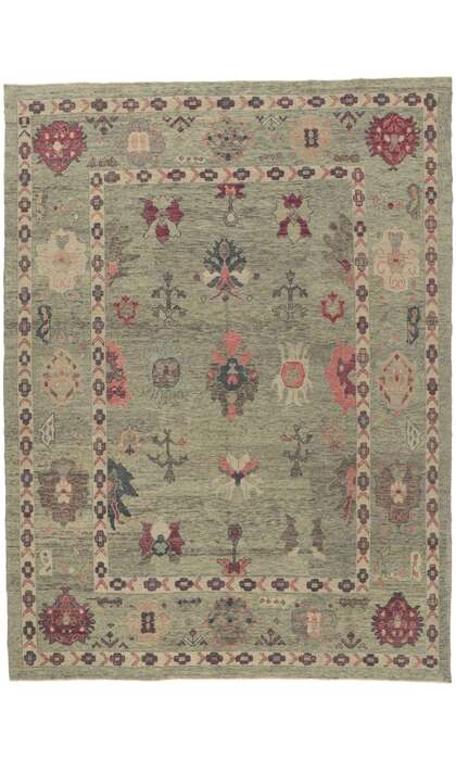 9 x 12 Colorful Turkish Oushak Rug 53863