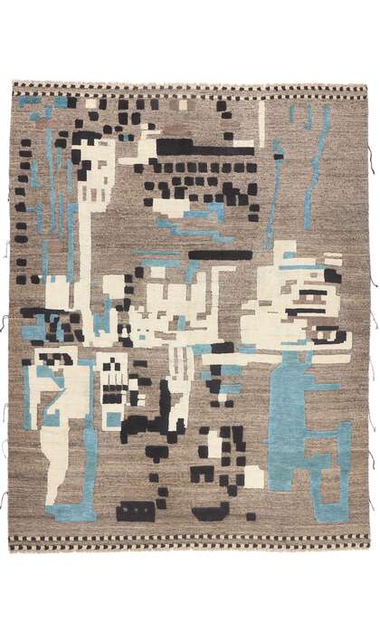10 x 13 Modern Moroccan High-Low Rug 81007