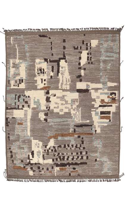 10 x 13 Modern Moroccan Rug High Low Pile 80981