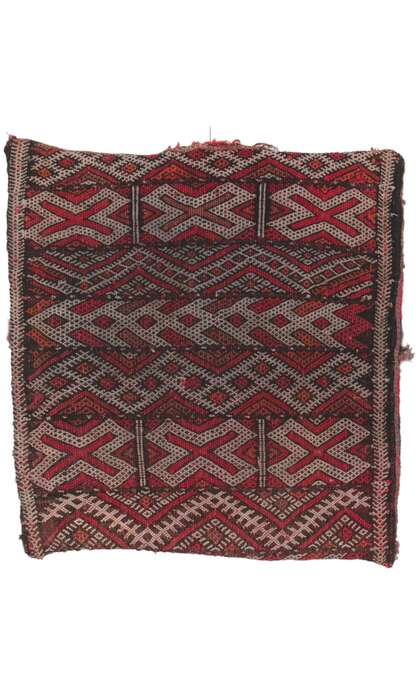 1 x 1 Moroccan Tribal Textile Fragment 78448