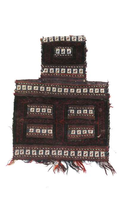 2 x 2 Antique Afghan Balouch Salt Bag 76638