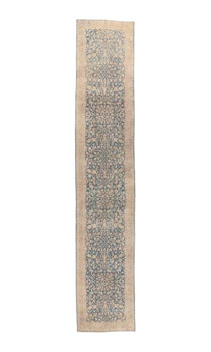 3 x 16 Antique Persian Kashan Runner 53866