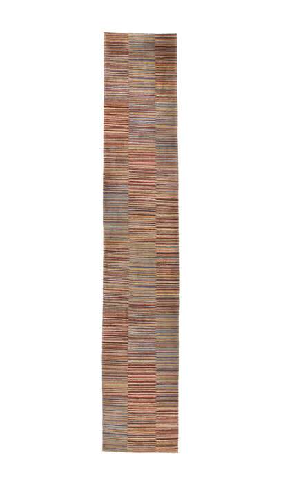 3 x 17 Colorful Striped Tibetan Runner Rug 78534