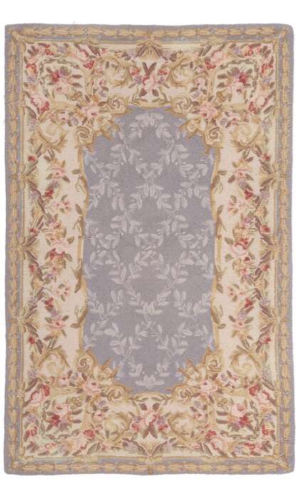 3 x 5 Vintage American Floral Hooked Rug 78552