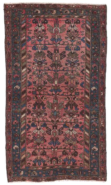 3 x 6 Antique Persian Hamadan Rug 61238