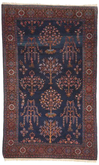 4 x 6 Antique Persian Sarouk Farahan Rug 78561