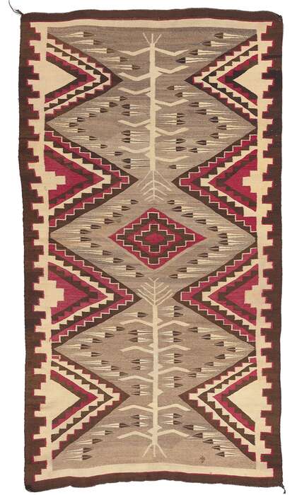 4 x 8 Antique Crystal Navajo Pictorial Rug 78560