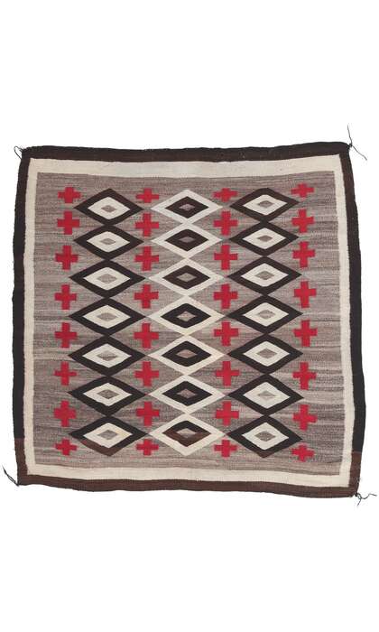 5 x 5 Antique Ganado Navajo Rug 78559