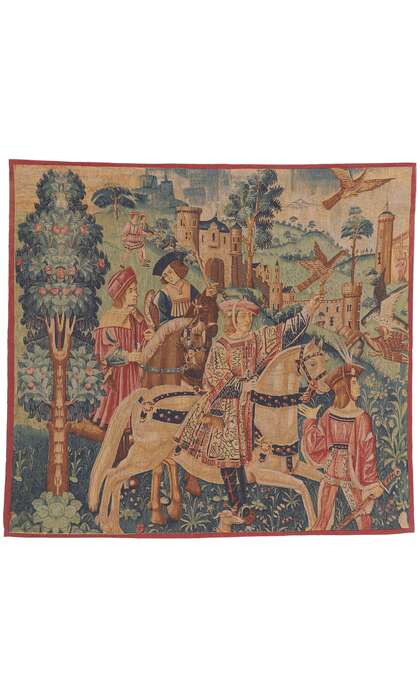 5 x 5 Antique Rambouillet French Tapestry 78549