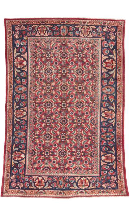 7 x 10 Vintage Red Persian Mahal Rug 61227