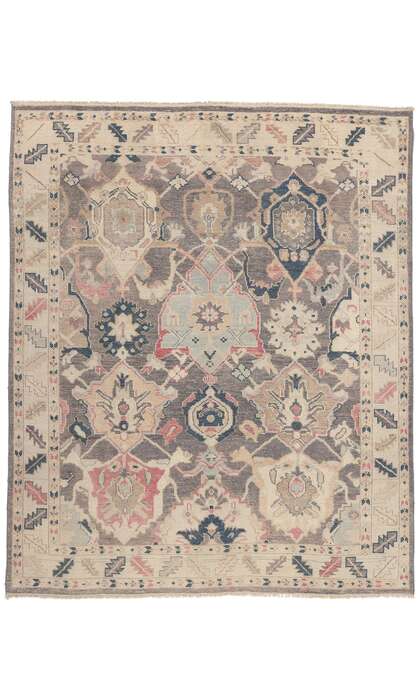 8 x 10 Earth-Tone Modern Oushak Rug 80988