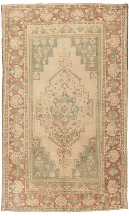 8 x 13 Vintage Turkish Oushak Rug 53680