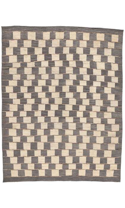 9 x 11 Earth-Tones Modern Moroccan Rug 80996