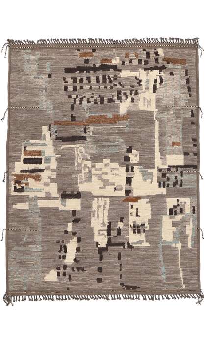 9 x 12 Modern Moroccan Rug High Low Pile 80982