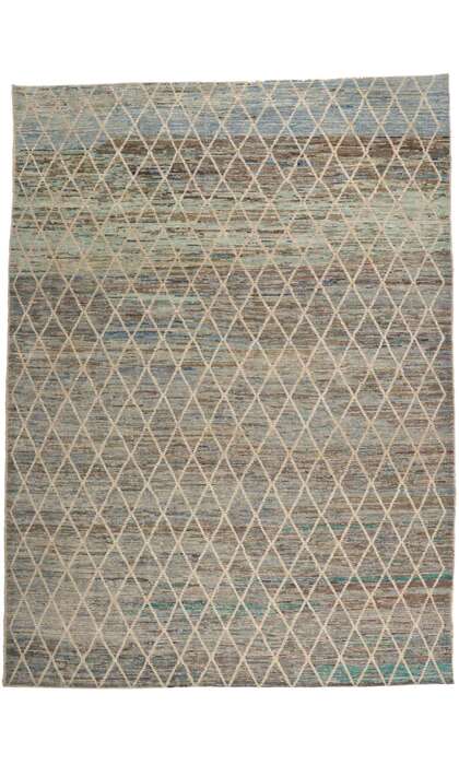 10 x 13 Earth-Tone Moroccan Rug 80813