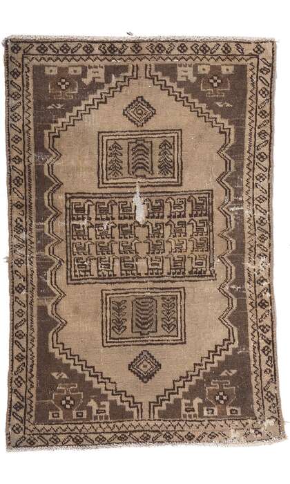2 x 3 Distressed Antique Persian Hamadan Rug 78580