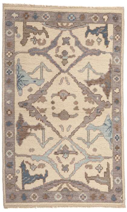 3 x 6 Small Modern Oushak Rug 80998