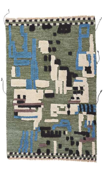 4 x 6 Modern Moroccan High-Low Rug 80993