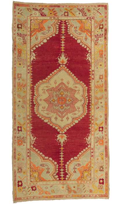 4 x 7 Vintage Turkish Oushak Rug 50760