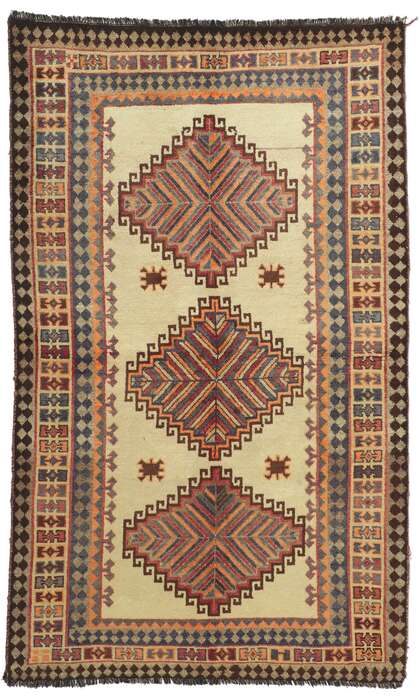 4 x 7 Vintage Persian Shiraz Rug 75070