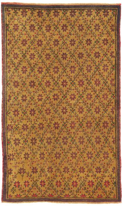 4 x 7 Vintage Turkish Oushak Rug 51401