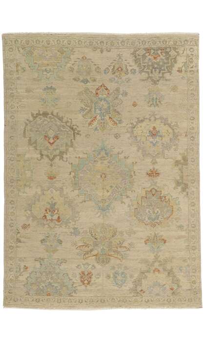 5 x 7 Vintage-Inspired Oushak Rug 30828