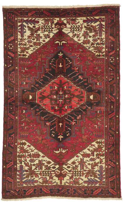 5 x 8 Vintage Persian Heriz Rug 75304