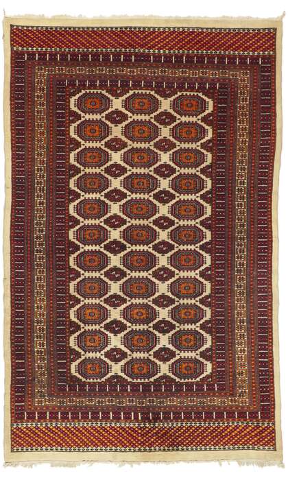 5 x 8 Vintage Pakistani Bokhara Rug 74502