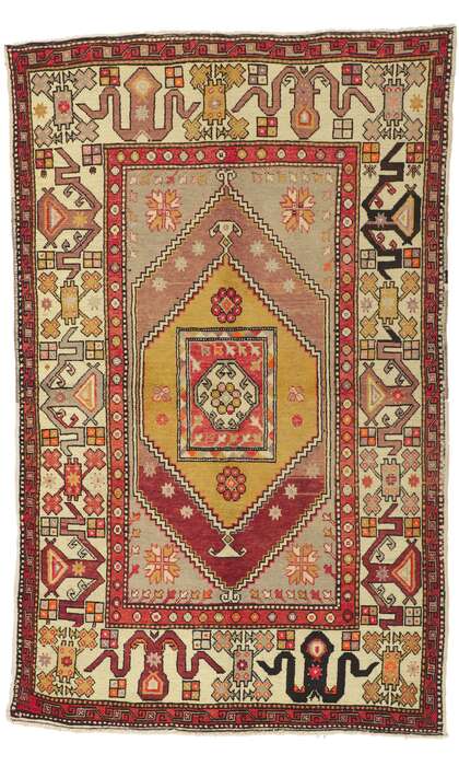 5 x 8 Vintage Turkish Oushak Rug 50328