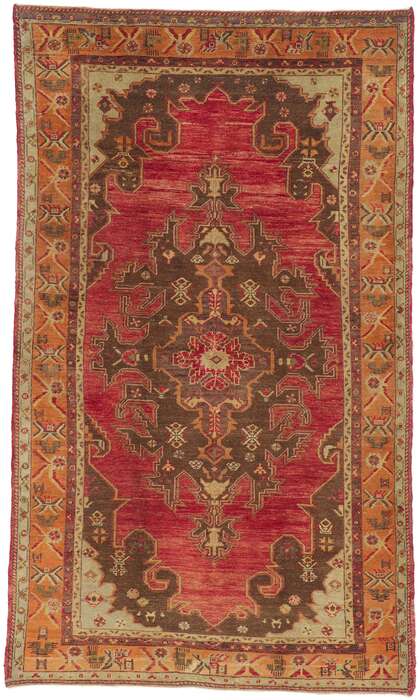 5 x 9 Vintage Turkish Oushak Rug 51130