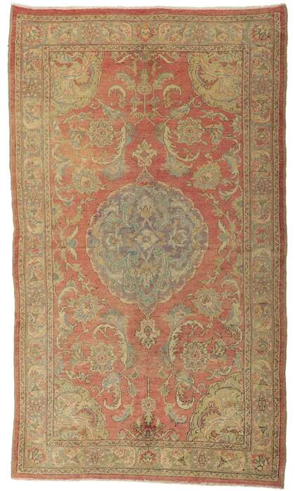 5 x 9 Vintage Turkish Oushak Rug 50523