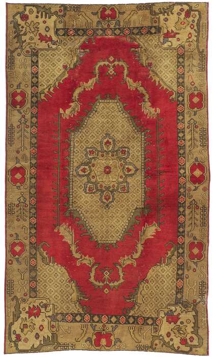 5 x 9 Vintage Turkish Oushak Rug 51810