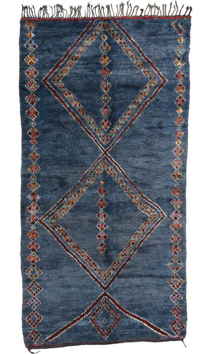 6 x 11 Vintage Blue Moroccan Rug 20728