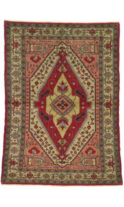 6 x 8 Vintage Egyptian Serapi Rug 71940