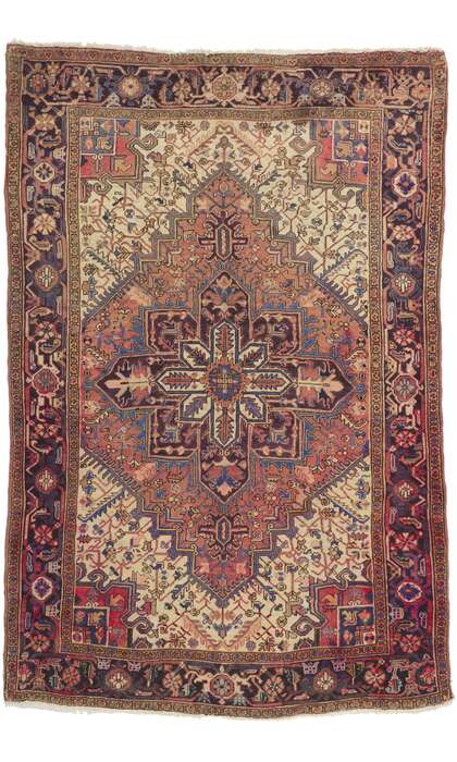 6 x 9 Vintage Persian Heriz Rug 75557