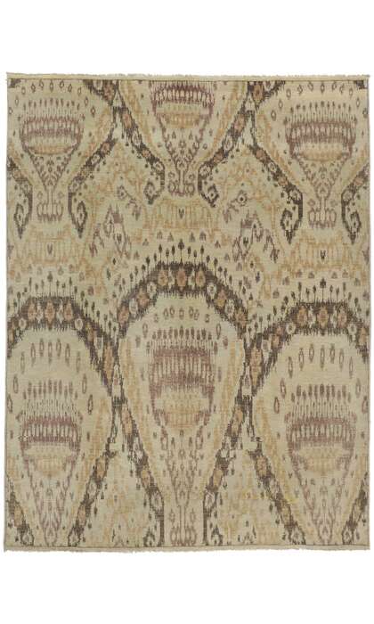 8 x 10 Earth-Tone Ikat Rug 30046