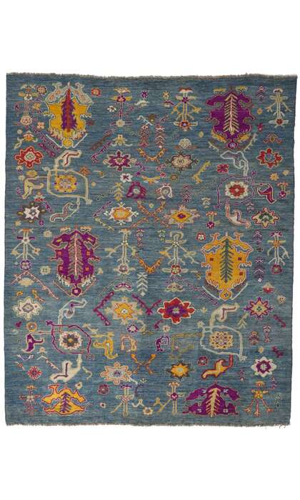 9 x 11 Colorful Oushak Rug 80818