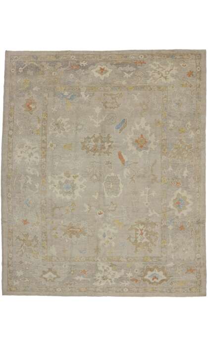 10 x 12 Earth-Tone Oushak Rug 52359