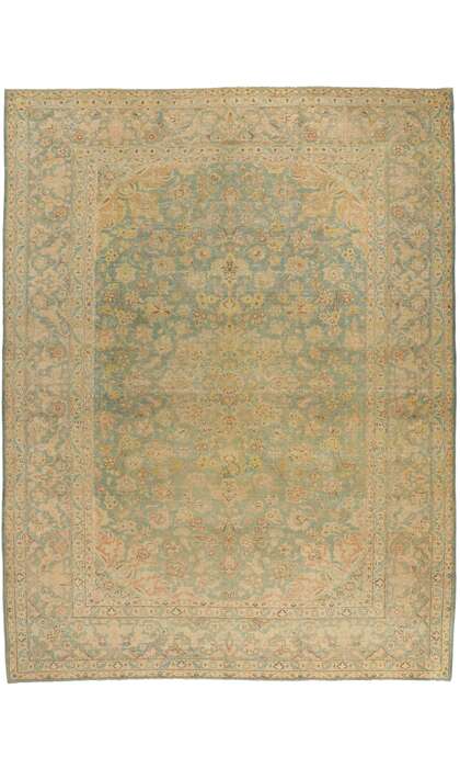 10 x 14 Vintage Persian Kashan Rug 61006