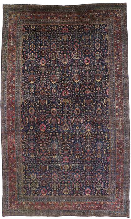 11 x 19 Antique Persian Kerman Rug 77185