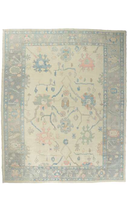 12 x 15 Pastel Turkish Oushak Rug 53796