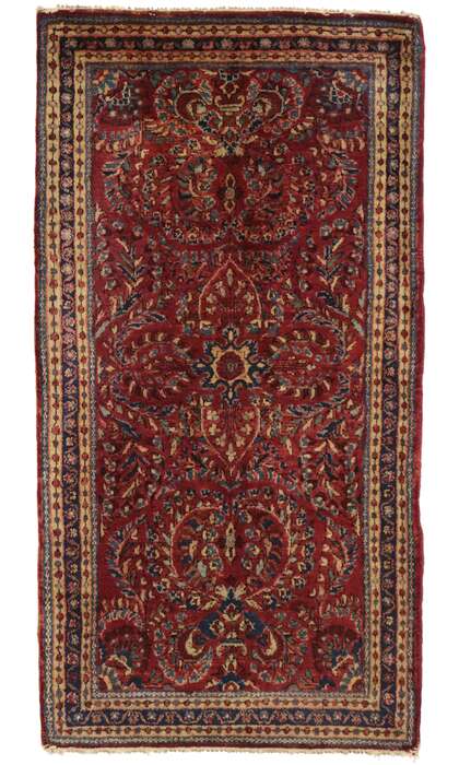 2 x 4 Small Antique Persian Sarouk Rug 73435