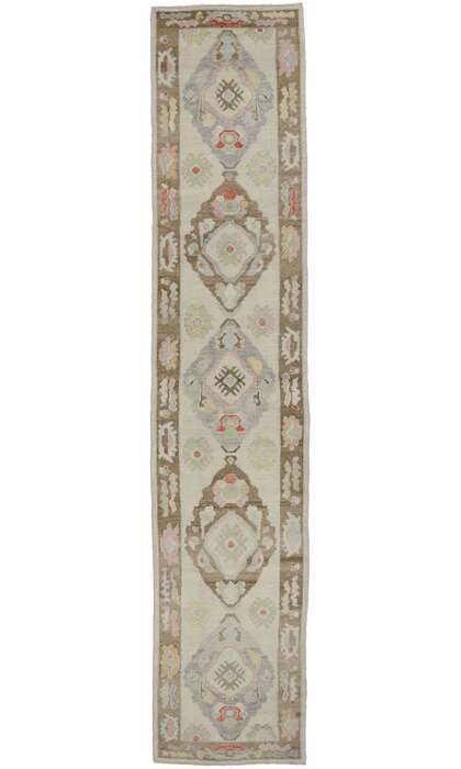 3 x 15 Colorful Oushak Rug Runner 53592